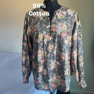 Anthropologie Floral Boho Cottage Blouse – size M